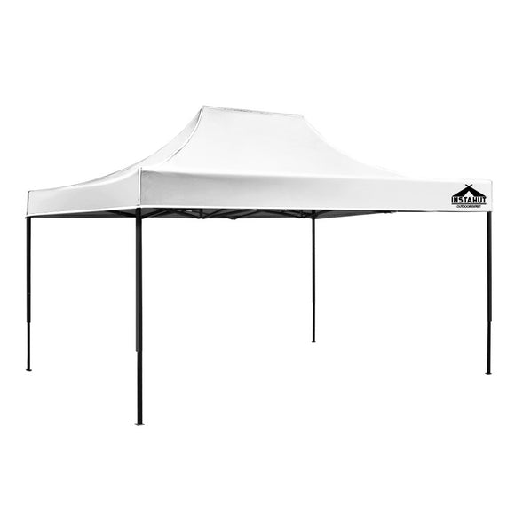 Instahut Gazebo Pop Up Marquee 3x4.5m Outdoor Tent Folding Wedding Gazebos White