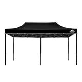 Instahut Gazebo Pop Up Marquee 3x6m Outdoor Tent Folding Wedding Gazebos Black