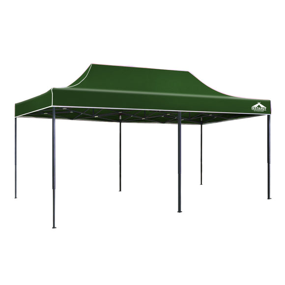 Instahut Gazebo Pop Up Marquee 3x6m Outdoor Tent Folding Wedding Gazebos Green