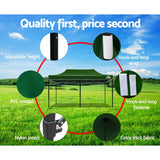 Instahut Gazebo Pop Up Marquee 3x6m Outdoor Tent Folding Wedding Gazebos Green