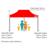 Instahut Gazebo Pop Up Marquee 3x6m Outdoor Tent Folding Wedding Gazebos Navy