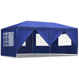 Instahut Gazebo 3x6m Outdoor Marquee side Wall Gazebos Tent Canopy Camping Blue 8 Panel