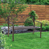 Gardeon Cast Iron Garden Bench - Bronze