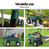 Gardeon 75L Garden Dump Cart - Green