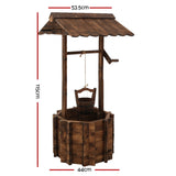 Gardeon Outdoor Garden Ornaments Wishing Well Planter Bucket Wooden Decor XL