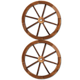 Gardeon Wooden Wagon Wheel X2