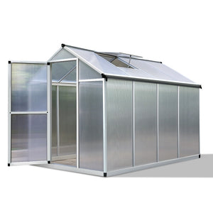 Greenfingers Greenhouse Aluminium Green House Garden Shed Greenhouses 2.42x1.9M