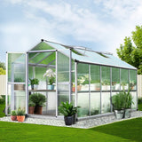 Greenfingers Greenhouse Aluminium Green House Garden Shed Greenhouses 3.7x2.5M