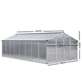 Greenfingers Greenhouse Aluminium Green House Garden Shed Greenhouses 4.7x2.5M