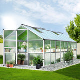 Greenfingers Greenhouse Aluminium Garden Shed Green House Greenhouses 4.82x2.5M