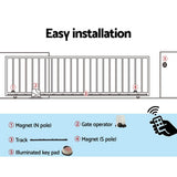 LockMaster Electric Sliding Gate Opener 1800KG With Keypad Remote 6M Rail