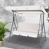 Gardeon Outdoor Swing Chair Hammock 3 Seater Garden Canopy Bench Seat Backyard