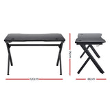 Artiss Gaming Desk Home Office Carbon Fiber Computer Table Racer Desks Black