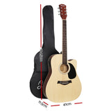 Alpha 41" Inch Electric Acoustic Guitar Wooden Classical with Pickup Capo Tuner Bass Natural