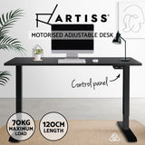 Artiss Standing Desk Sit Stand Up Riser Height Adjustable Motorised Electric Computer Laptop Table Black