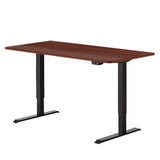 Electric Motorised Height Adjustable Standing Desk - Black Frame with 140cm Walnut Top