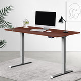 Artiss Standing Desk Sit Stand Table Height Adjustable Motorised Electric Grey Frame 120cm Walnut