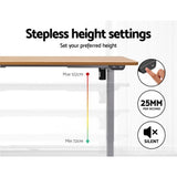 Artiss Standing Desk Height Adjustable Sit Stand Laptop Computer Table Motorised Electric Frame Riser 140cm