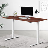 Artiss Standing Desk Sit Stand Table Riser Motorised Electric Height Adjustable Computer Laptop Table Home Office White Frame