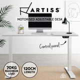 Artiss Standing Desk Sit Stand Table Riser Motorised Height Adjustable Computer Laptop Desks Stand 120cm White