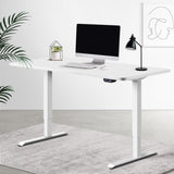 Artiss Standing Desk Sit Stand Table Riser Motorised Height Adjustable Computer Laptop Desks Stand 120cm White