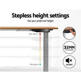 Artiss Standing Desk Sit Stand Table Riser Wooden Computer Laptop Desks Motorised Dual Motors 140cm