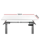 Artiss Standing Desk Motorised Height Adjustable Laptop Computer Table Electric Riser Dual Motor 120cm