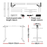 Artiss Motorised Standing Desk - White