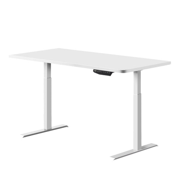 Artiss Sit Stand Desk Motorised Electric Computer Laptop Table Riser Office Dual Motor 120cm White