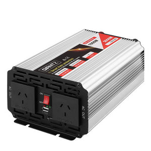 Giantz Power Inverter 1000W or 2000W Pure Sine Wave 12V-240V Camping Boat Caravan