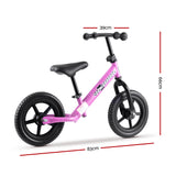 Rigo Kids Balance Bike Ride On Toys Push Bicycle Wheels Toddler Baby 12" Bikes Pink