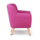 Keezi Kids Sofa Armchair Pink Linen Lounge Nordic French Couch Children Room