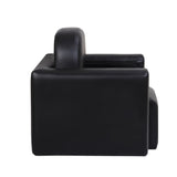 Keezi Kids Sofa Armchair Black PU Leather Convertible Chair Table Couch Children