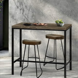 Artiss Vintage Industrial High Bar Table for Stool Kitchen Cafe Desk Dark Brown