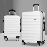 Wanderlite 2 Piece Lightweight Hard Suit Case Luggage White