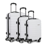 Wanderlite 3 Piece Lightweight Hard Suit Case Luggage White