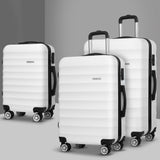 Wanderlite 3 Piece Lightweight Hard Suit Case Luggage White