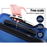 Wanderlite 3PCS Carry On Luggage Sets Suitcase TSA Travel Hard Case Lightweight Blue