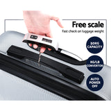 Wanderlite 3PCS Carry On Luggage Sets Suitcase TSA Travel Hard Case Lightweight Silver