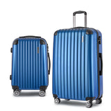 Wanderlite 2 Piece Lightweight Hard Suit Case Luggage Blue