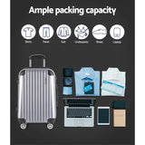 Wanderlite 3 Piece Lightweight Hard Suit Case Luggage Silver