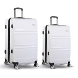 Wanderlite 2 Piece Lightweight Hard Suit Case Luggage White