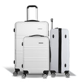 Wanderlite 3 Piece Lightweight Hard Suit Case Luggage White