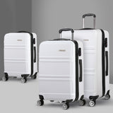 Wanderlite 3 Piece Lightweight Hard Suit Case Luggage White