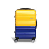 Wanderlite Lightweight Hard Suit Case Luggage Yellow & Purple