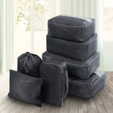 Wanderlite 7PCS Dark Grey Packing Cubes Travel Luggage Organiser Suitcase Storage Bag