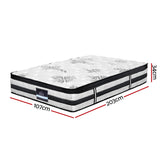 Giselle Bedding Algarve Euro Top Pocket Spring Mattress 34cm Thick – King Single