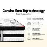 Giselle Bedding Algarve Euro Top Pocket Spring Mattress 34cm Thick – King Single