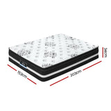 Giselle Bedding Donegal Euro Top Cool Gel Pocket Spring Mattress 34cm Thick – Queen