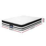 Giselle Bedding Rostock Euro Top Pocket Spring Mattress 27cm Thick – Queen